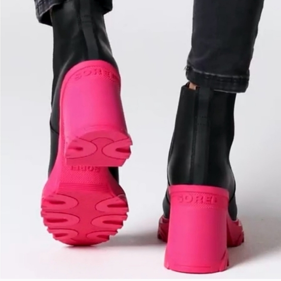 Sorel Brex Heel Chelsea Boots, Cactus Pink Sz 8 - Picture 2 of 5